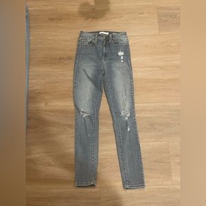High rise skinny jeans